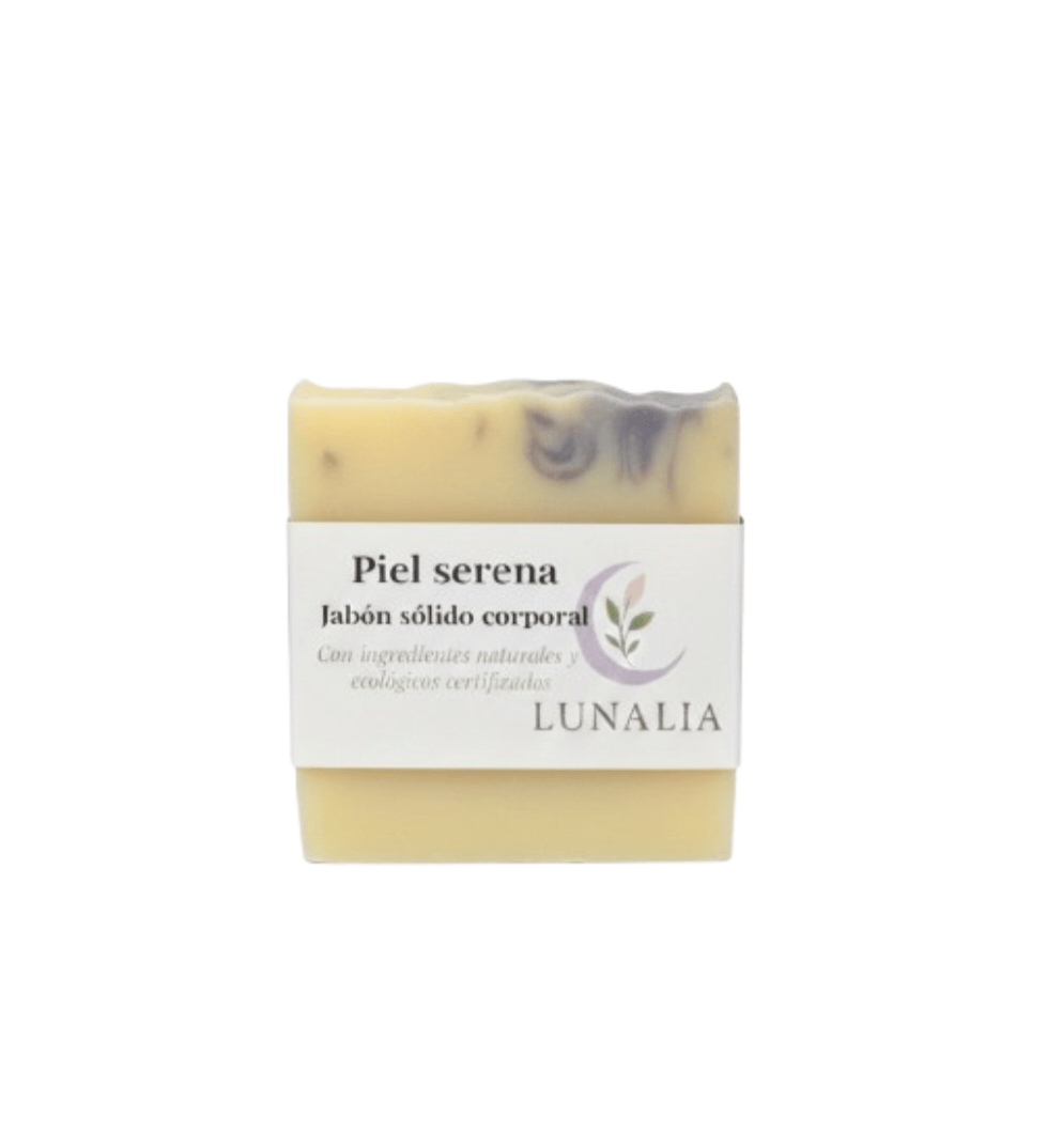 Jabón sólido corporal natural Piel serena con lavanda para limpieza suave