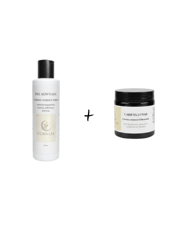 Ritual renovador con exfoliante y crema hidratante Lunalia para piel más suave y uniforme